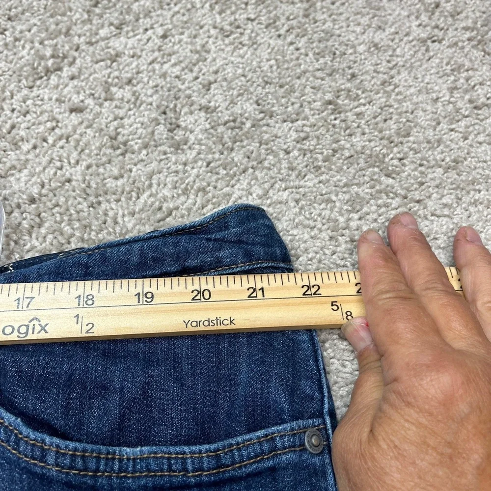 St. Johns Bay Jeans Womens 20W 44x25 Dark Blue Straight Leg Denim 5-Pocket Twill